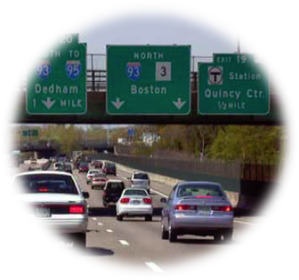 photo of Interstate 93 south of Boston