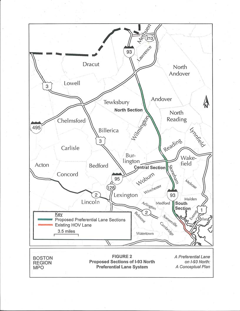 A Preferential Lane on I-93 North: A Conceptual Plan